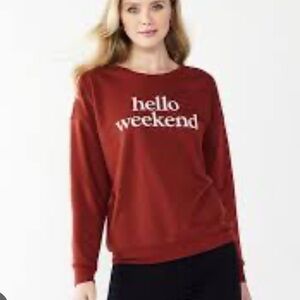 Nine West Hello Weekend graphic sweatshirt